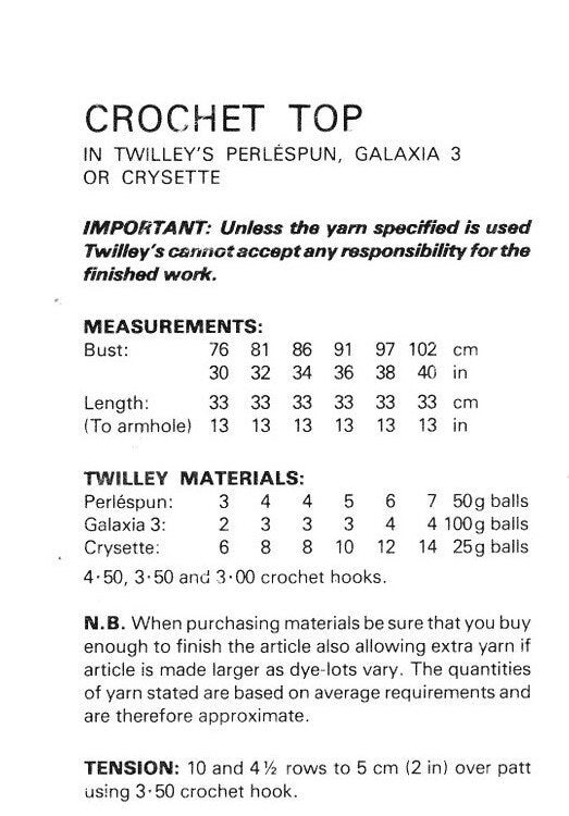 Vintage Crochet Pattern Womens Lacy Blouson Cami Top PDF Instant Digital Download Retro Sleeveless Summer Peplum Tank 4 Ply