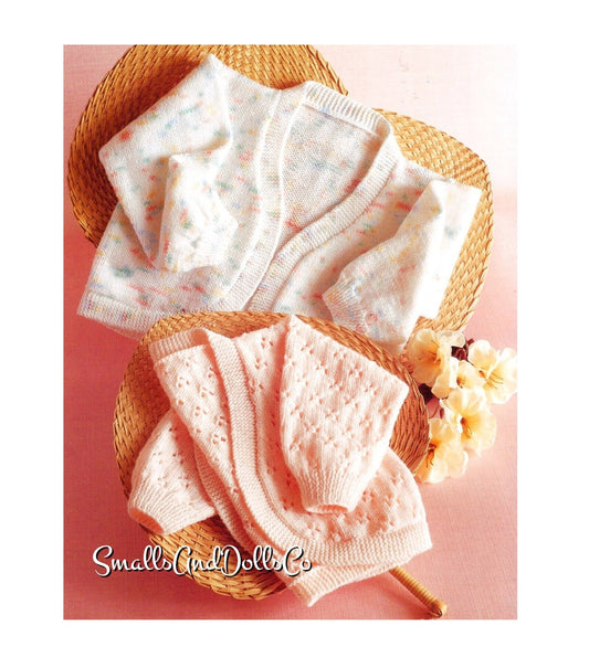 Vintage Knitting Pattern Knit Baby Girl Toddler Child Bolero Shrug Sweaters PDF Instant Digital Download 0-4 yrs 4 Ply Two Designs