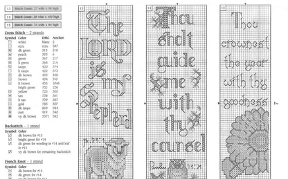 Vintage Cross Stitch Patterns 24 Religious Bookmarks PDF Instant Digital Download Inspirational Biblical Psalms Christian Book Marks