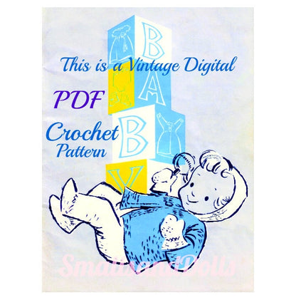 Vintage Crochet Pattern Kids Childs Rainbow Granny Square Vest PDF Instant Digital Download 4 6 8 Years 5 Ply