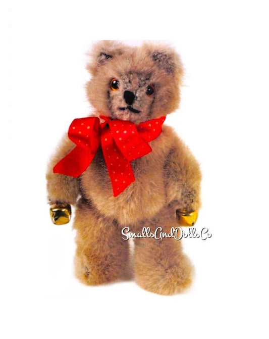 Vintage Sewing Pattern 7" Classic Teddy Bear Soft Sculpture Toy PDF Instant Digital Download Sewn Plush Faux Fur Cub Easy 3 Piece Pattern