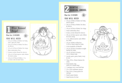 Vintage Sewing Pattern Angel Kitchen Bag Holders Catchers with Seasonal Aprons PDF Instant Digital Download Fabric Plastic Bag Organizers
