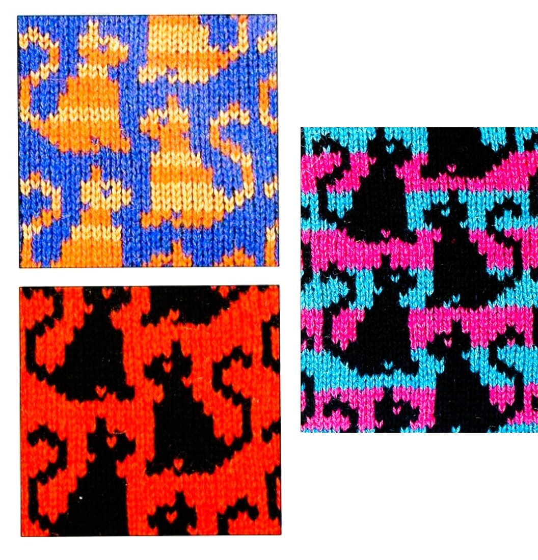 Vintage Knitting Pattern Kids Childs Knit Kitty Cat Motif Pullover Sweater PDF Instant Digital Download Cute Animal Jumper 4-8 Years 4 Ply