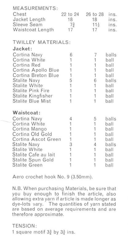 Vintage Crochet Pattern Kids Childs Groovy Granny Square Vest and Jacket PDF Instant Digital Download 4-10 Yrs 4 Ply