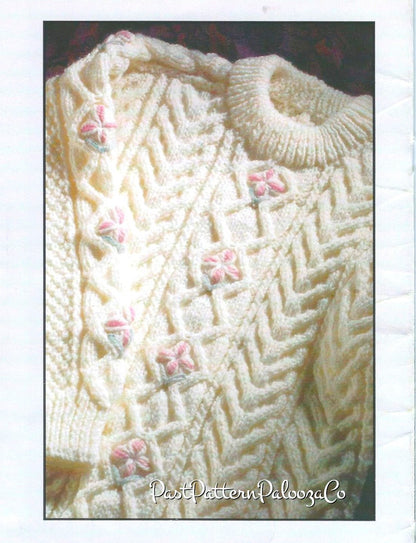 Vintage Sweater Knitting Pattern Womens Textured Diamonds Cables Long Tunic Pullover Jumper PDF Instant Digital Download 12 Ply