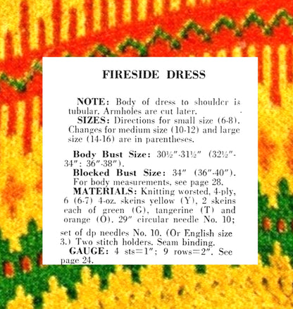 Vintage Knitting Pattern Womens Maxi Sweater Tube Dress PDF Instant Digital Download  Retro 70s Fireside Jacquard Gown