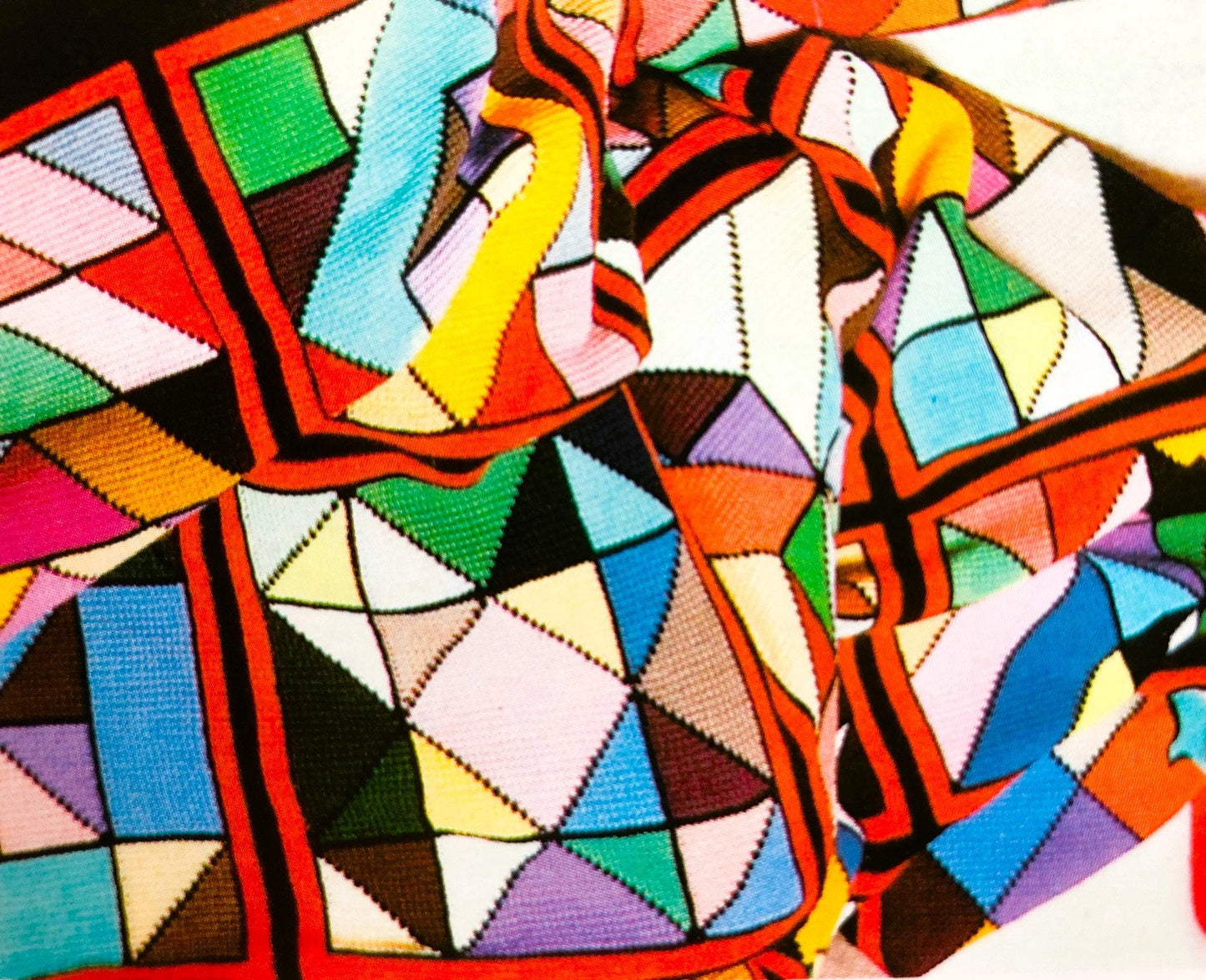 Vintage Crochet Pattern Stained Glass Window Afghan & Pillow Set  PDF Instant Digital Download Geometric Block Blanket Tunisian Stitch 5 Ply
