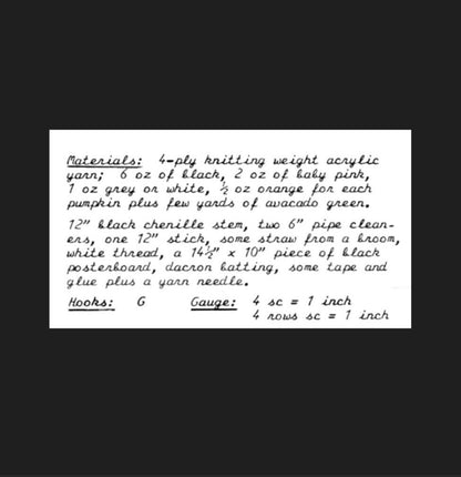 Vintage Crochet Pattern Halloween 14" Witch Doll with Cauldron & Pumpkin Candy Holders PDF Instant Digital Download