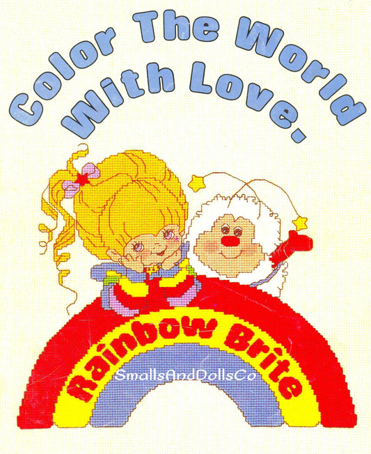 Vintage Cross Stitch Pattern Rainbow Brite PDF Instant Digital Download Retro 80s 21 Designs