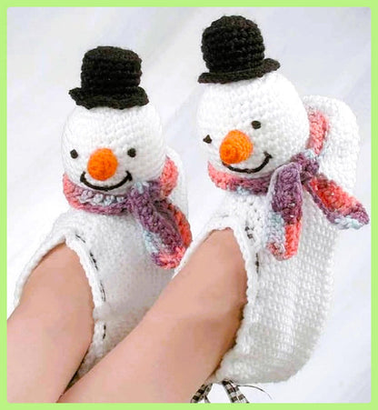 Vintage Crochet Pattern Womens Cute Holiday Slippers 4 Festive Designs PDF Instant Digital Download Christmas Halloween Thanksgiving