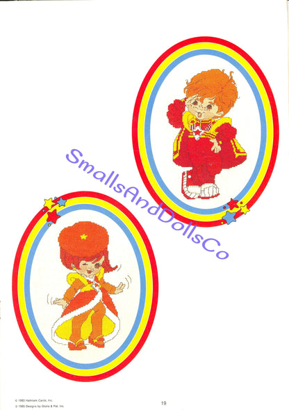 Vintage Cross Stitch Pattern Rainbow Brite PDF Instant Digital Download Retro 80s 21 Designs