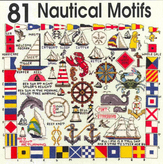 Vintage Cross Stitch Patterns Mini Nautical Motifs PDF Instant Digital Download 81 Miniature Beach Seaside Designs