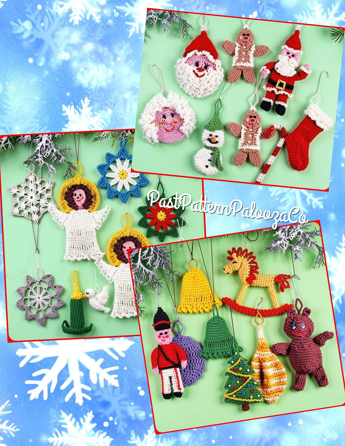 Vintage Thread Crochet Pattern 27 Cute Amigurumi Christmas Ornaments PDF Instant Digital Download Hanging Tree Trim Retro 1979