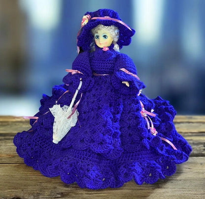 Vintage Crochet Pattern Southern Belle Feminine Outfit for 15 Inch Fashion Dolls Constance Dress Hat PDF Instant Digital Download 10 Ply